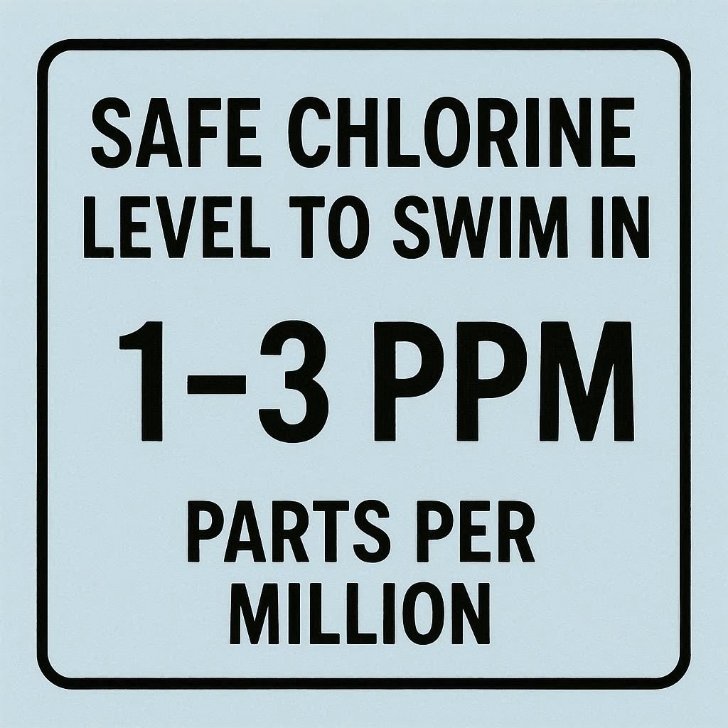 ppm chlorine safe to swim in